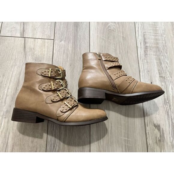 Reneeze brown buckle ankle boots size 7 1/2 - Picture 7 of 11